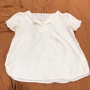 Charming Charlie off white short sleeve women’s shirt. Size medium